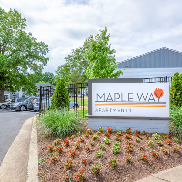 The entrance to Maple Way apartments in Charleston, SC.