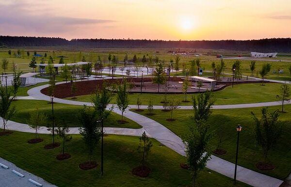 An aerial view of the Campus Hill industrial park in the Charleston region.